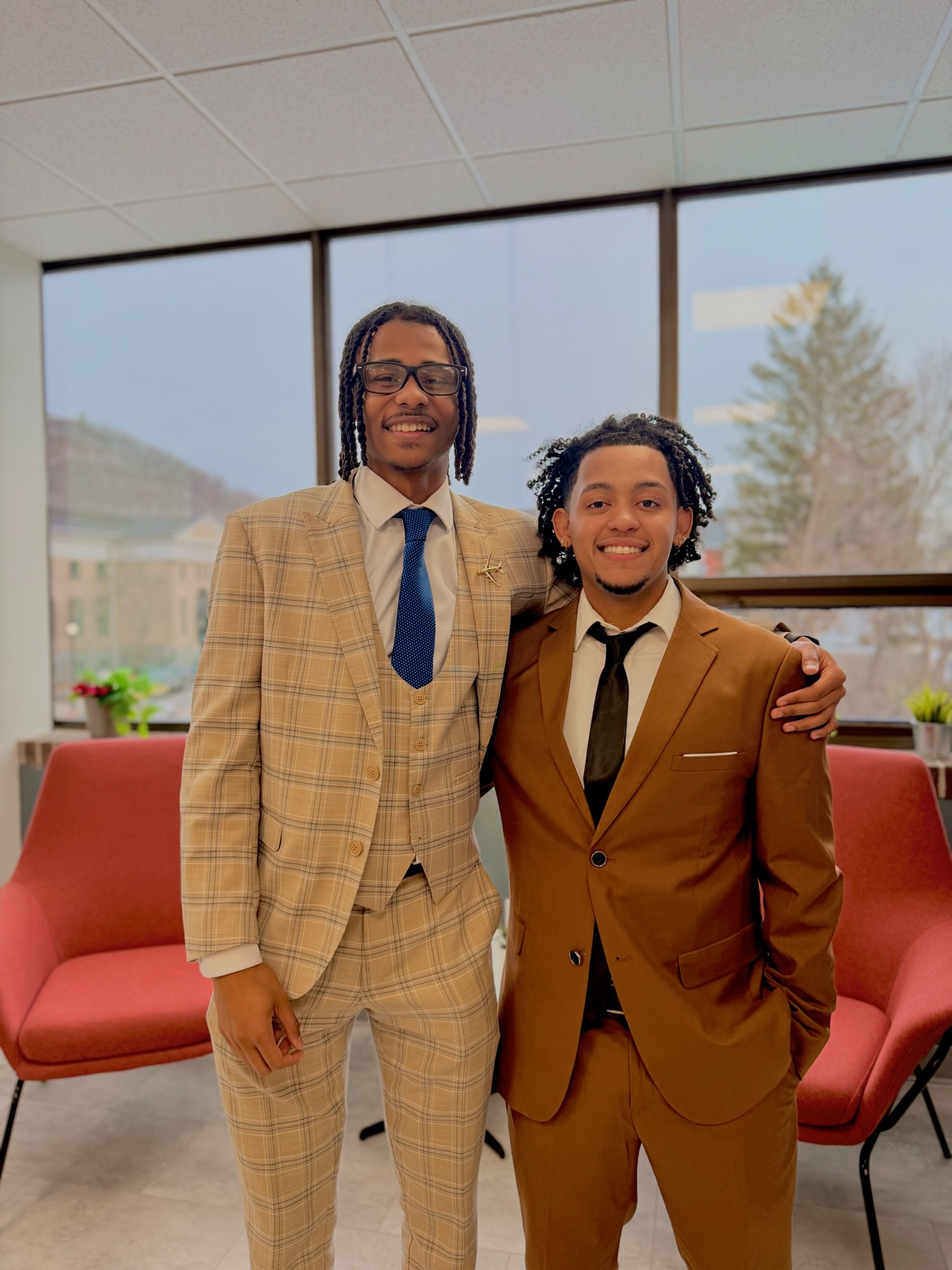 Skyline team members posing together in professional attire